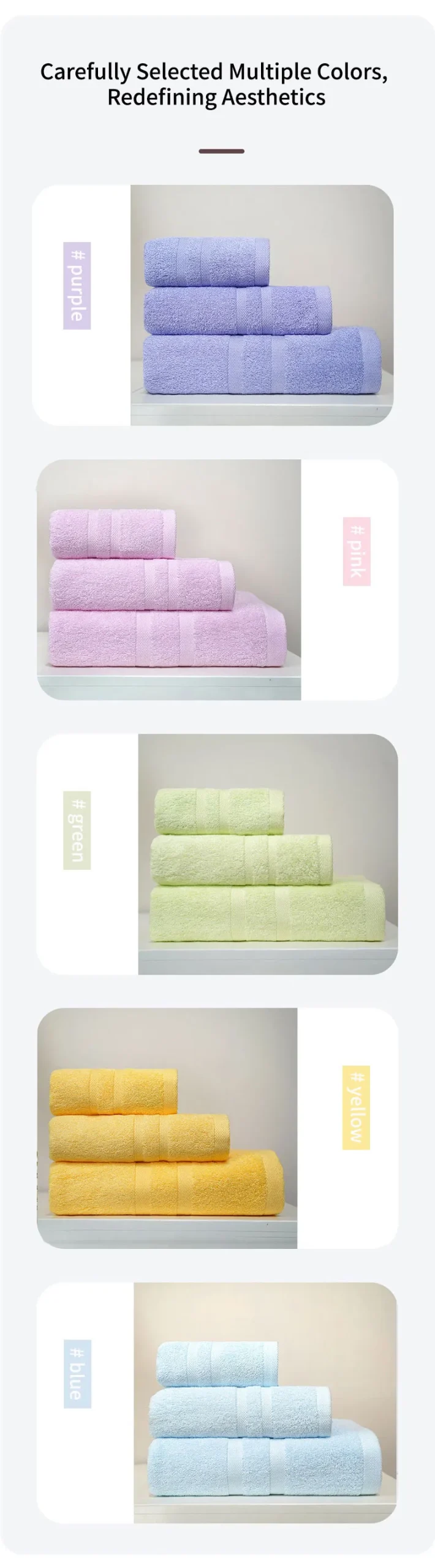 Банное полотенце в шести конфетных цветах (15)