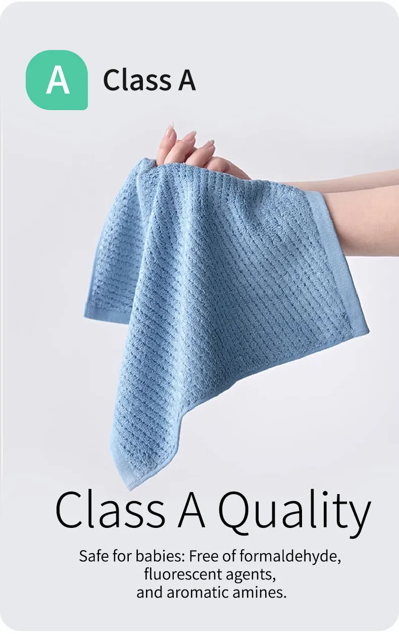 Комплект больших полотенец с волнообразным узором (без рисунка) (12)