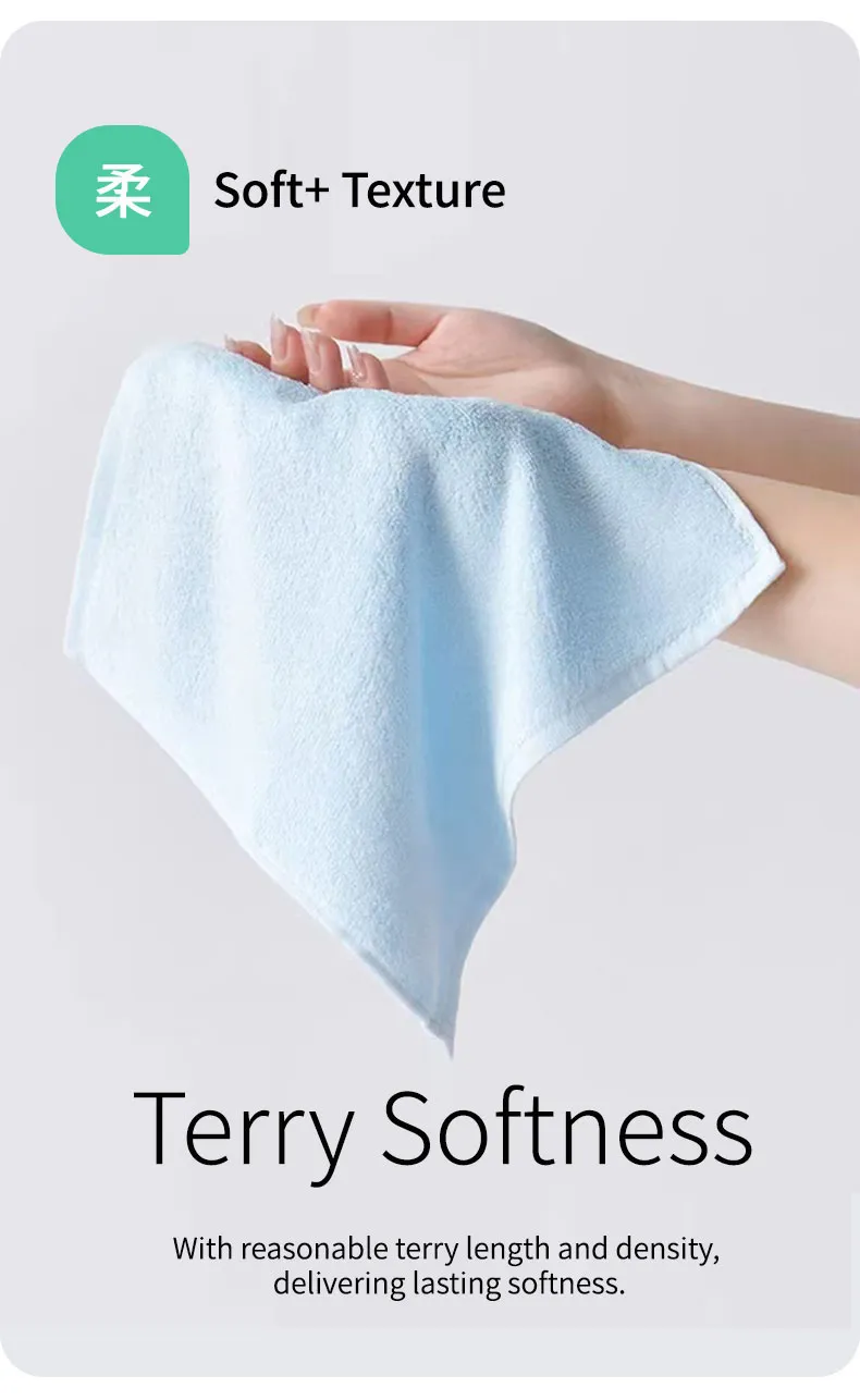 Однотонное (без рисунка) квадратное полотенце из 100% бамбукового волокна (17)