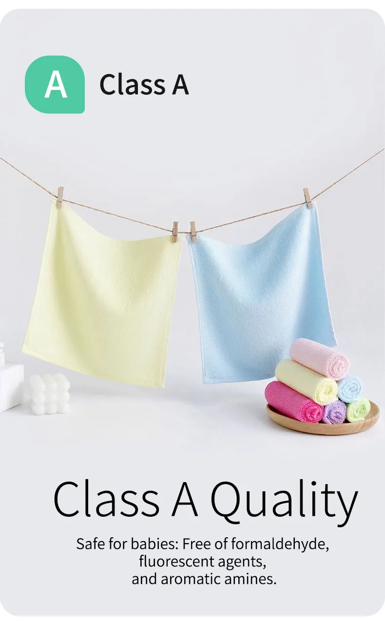 Однотонное (без рисунка) квадратное полотенце из 100% бамбукового волокна (18)