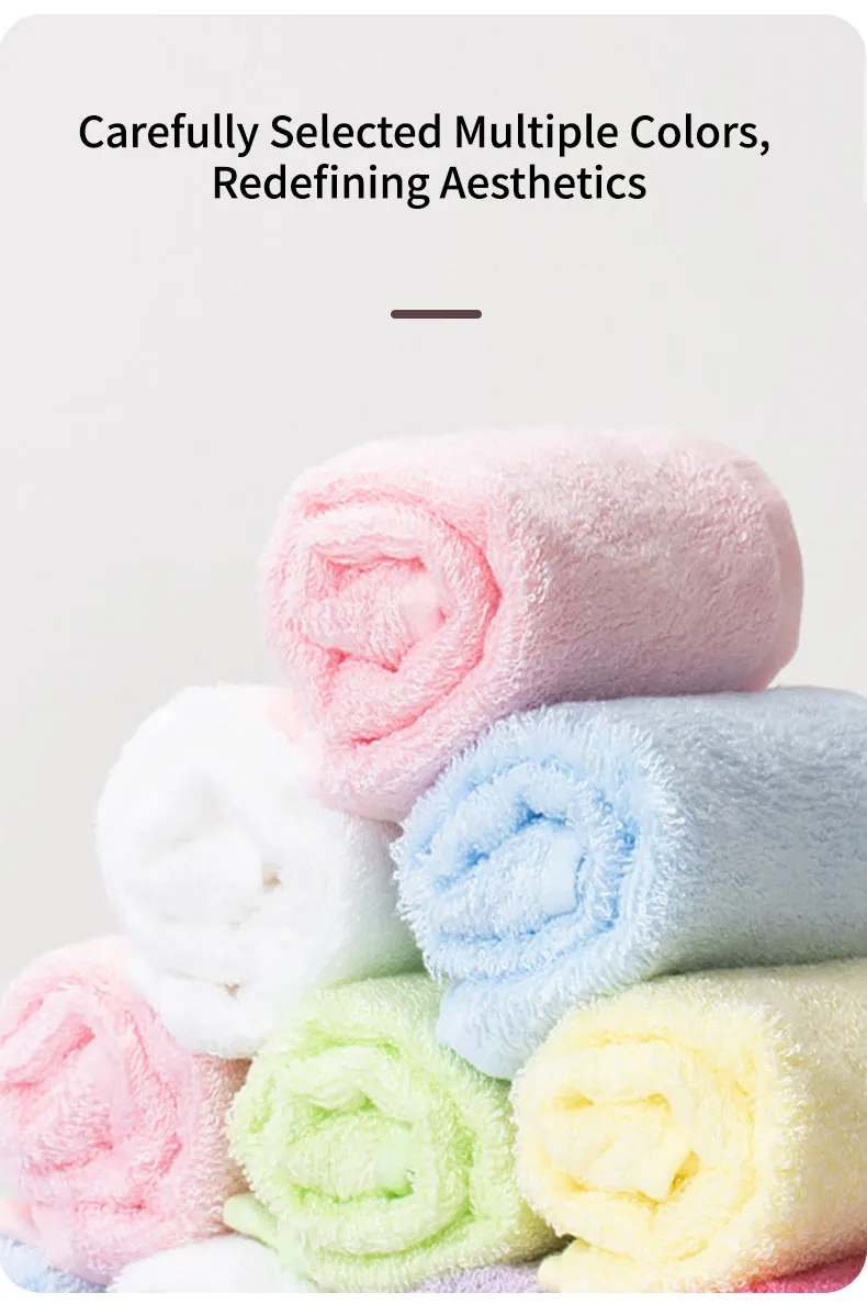 Однотонное (без рисунка) квадратное полотенце из 100% бамбукового волокна (21)