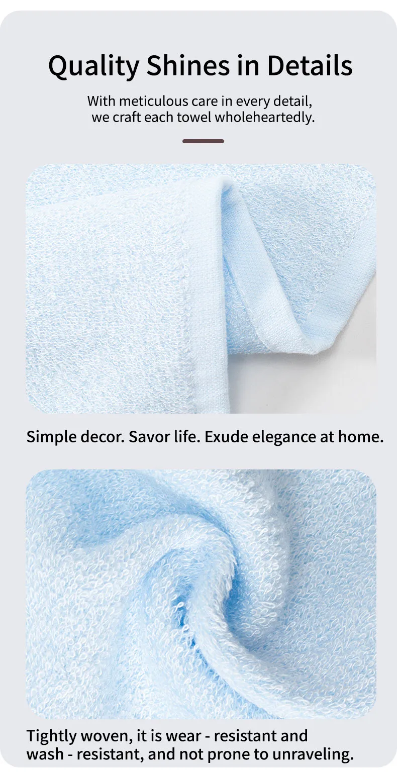 Однотонное (без рисунка) квадратное полотенце из 100% бамбукового волокна (22)