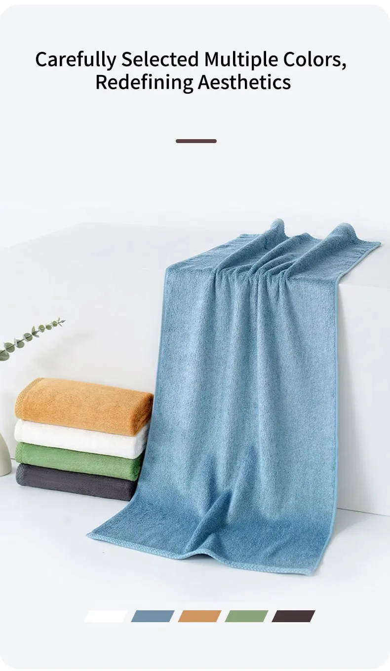 Однотонное большое полотенце (15)