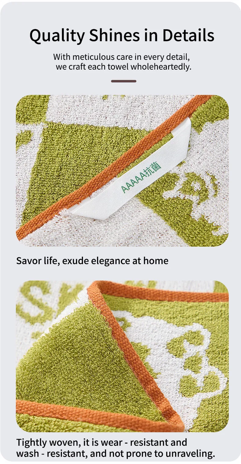 Полотенце среднего размера с изображениями лиц мальчика и девочки в классическую крупную клетку (16)